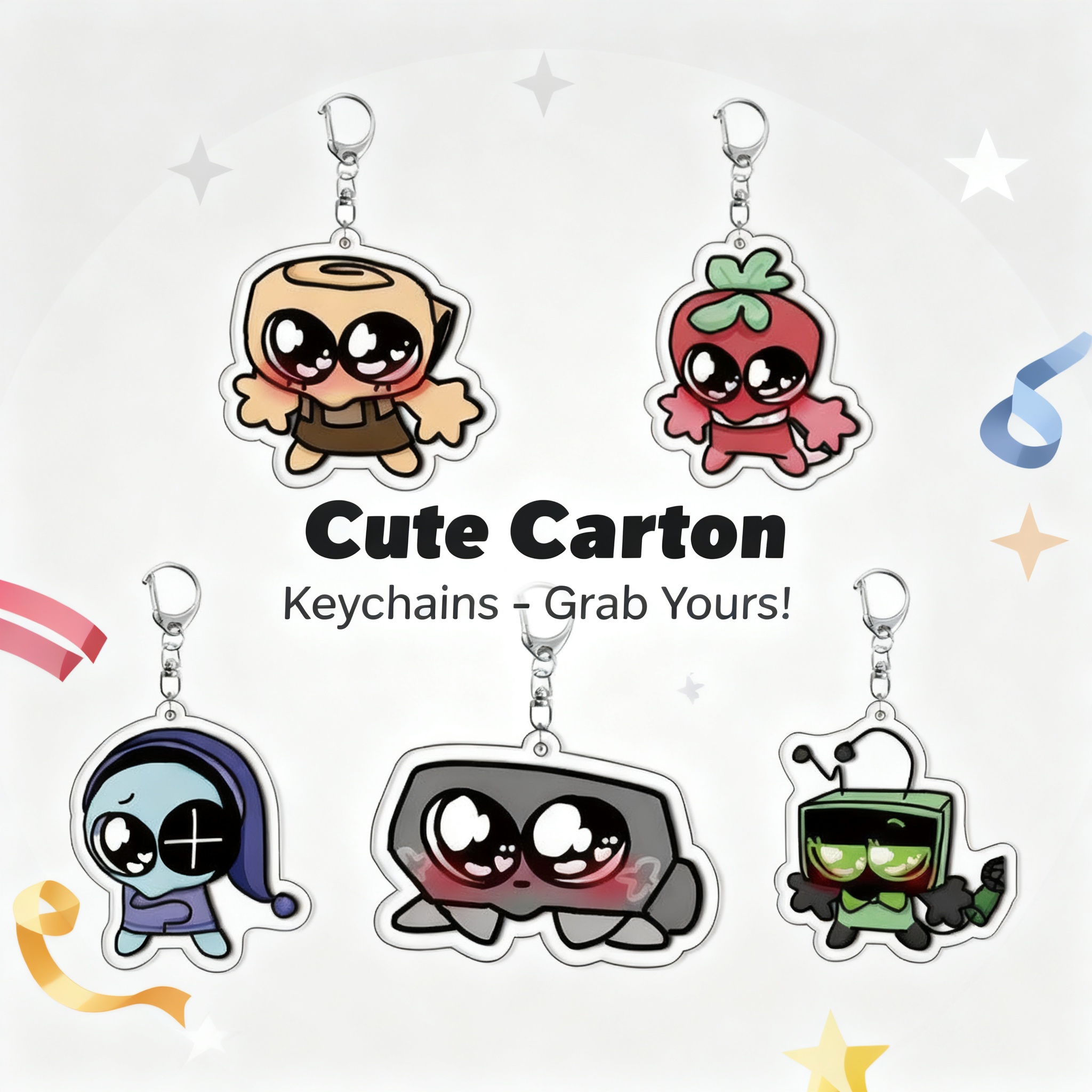 Tablet Cute Accessories - Dandys World Plush Scraps Acrylic Keychain