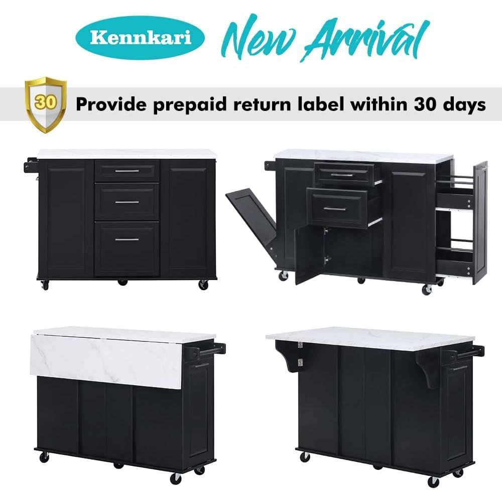 50.7 Mobile Kitchen Island wit - Mobile & Tablet Accessories recension och pris