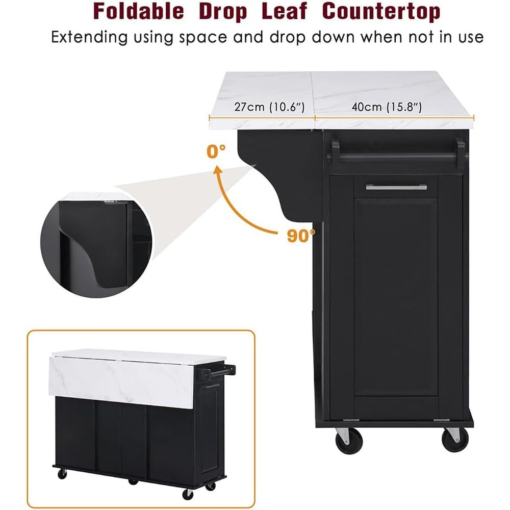 50.7 Mobile Kitchen Island wit - Mobile & Tablet Accessories recension och pris