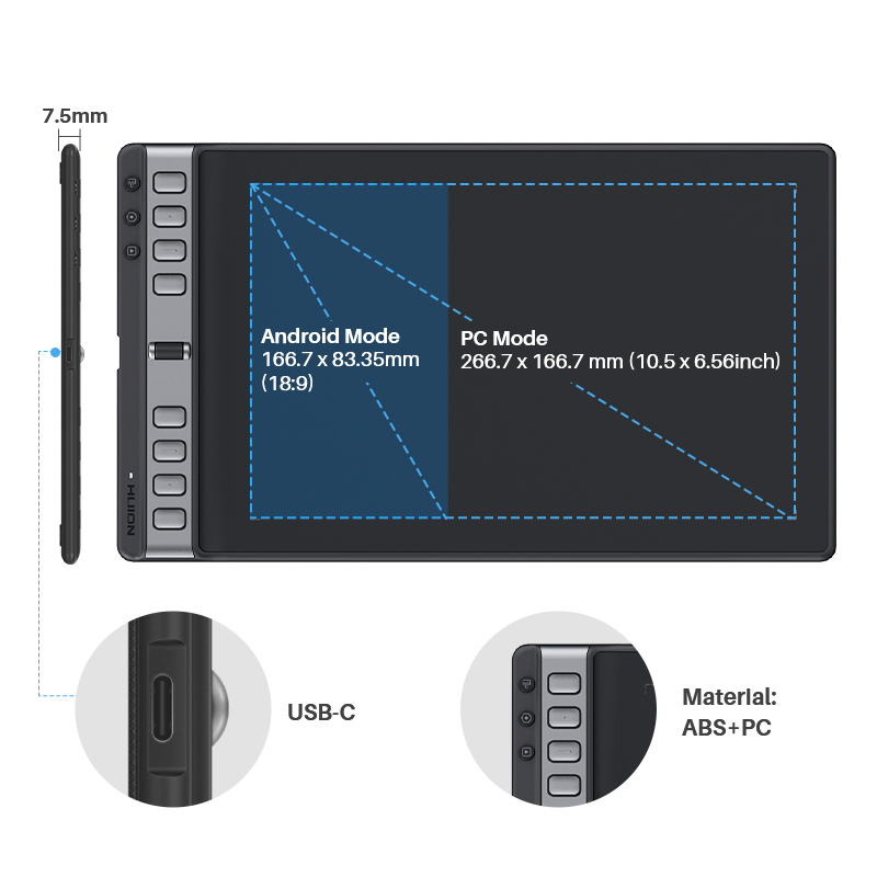 Huion Inspiroy 2 L 10.5 x 6.56 - Huion Tablet Accessories recension och pris