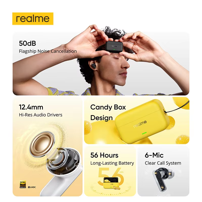 Global Version realme buds T50 - Realme Tablet Accessories recension och pris
