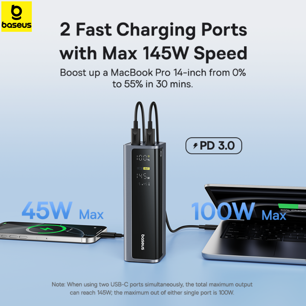 Baseus 145W Power Bank 20800mA - Accessories For Android Tablet recension och pris