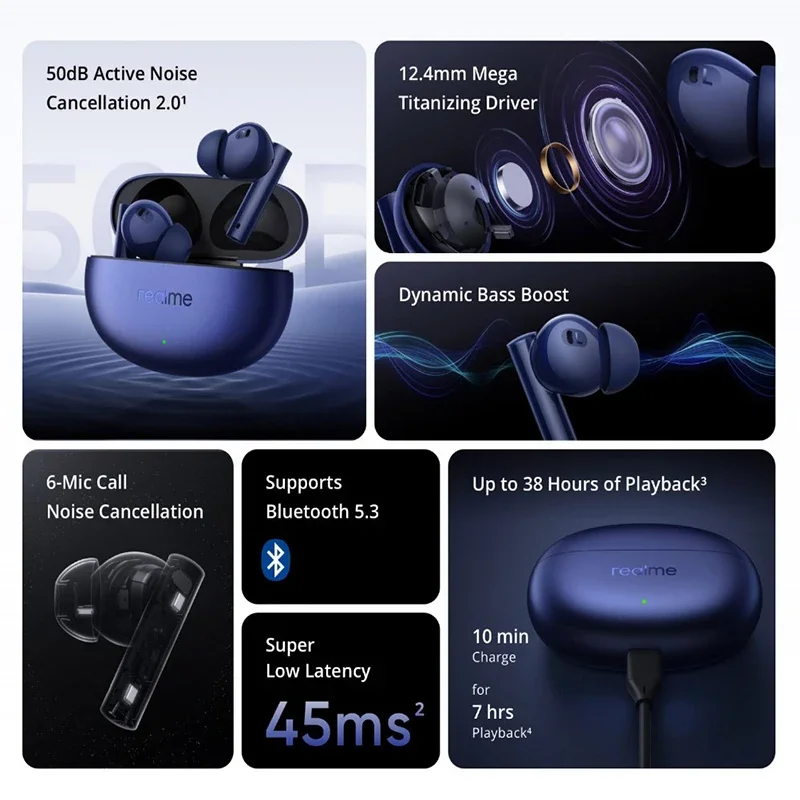 Original Realme Buds Air 5 Ear - Realme Tablet Accessories recension och pris