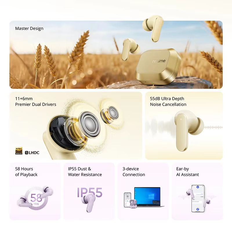Global Version realme Buds Air - Realme Tablet Accessories recension och pris