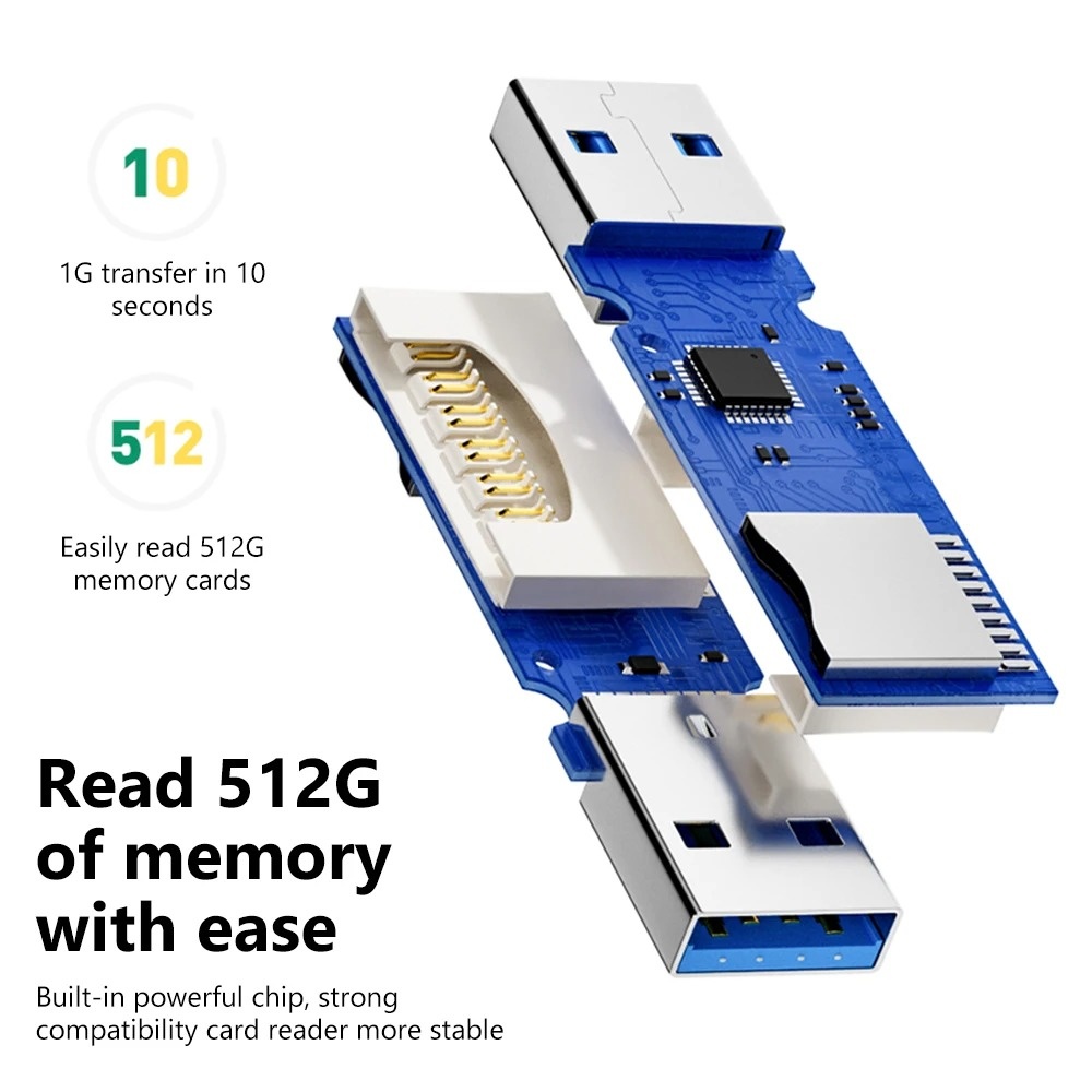 2 in 1 USB 3.0 Card Reader Hig - Tablet Accessories For Reading recension och pris