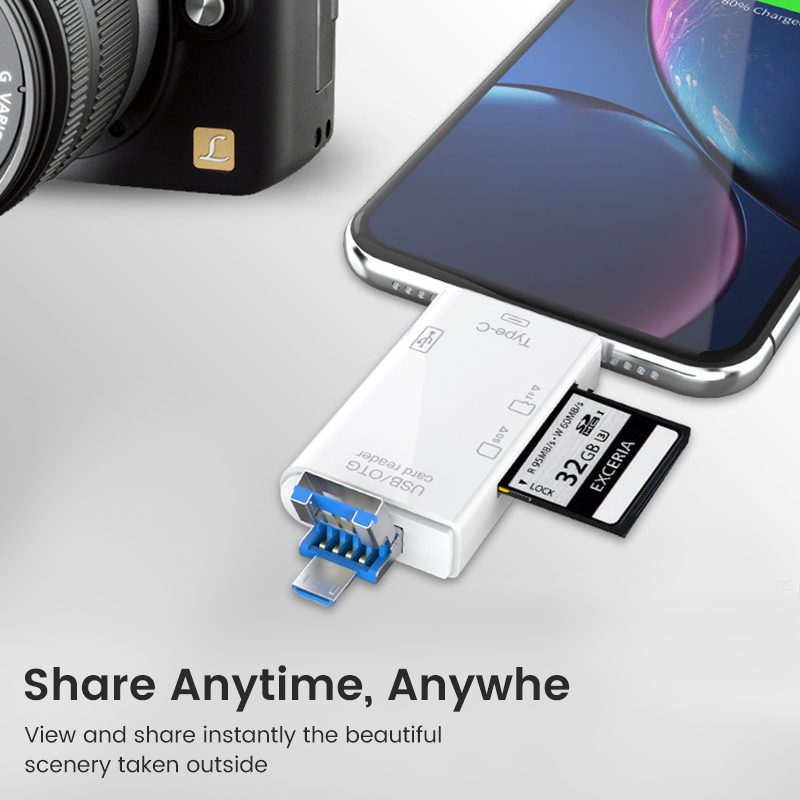 USB 3.0 Card Reader 6 in 1 OTG - Tablet Accessories For Reading recension och pris
